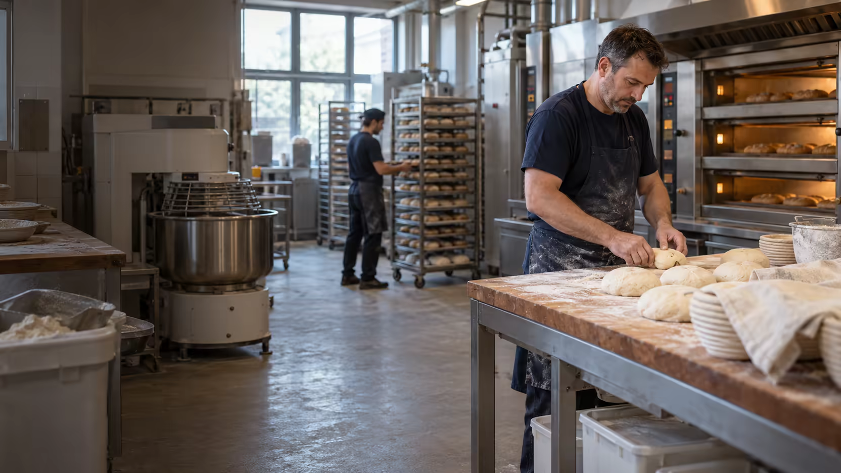Beispielfoto von Edelstahlmodulen in einer Bäckerei