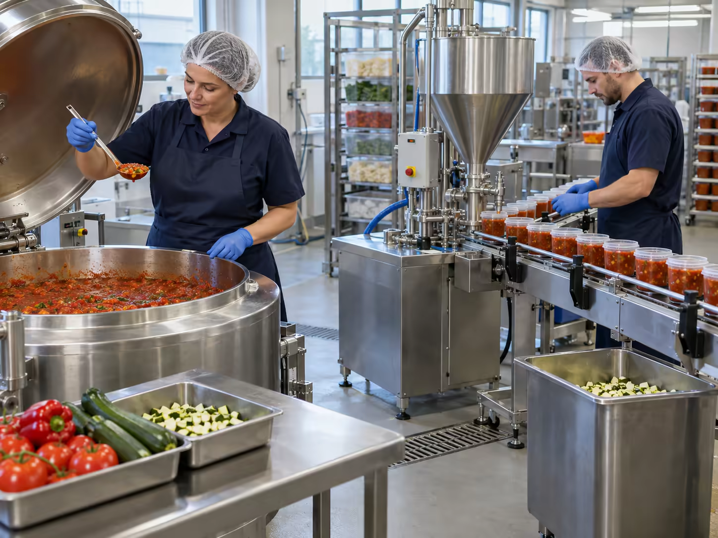 Lebensmittelproduktion für Einzelhandel