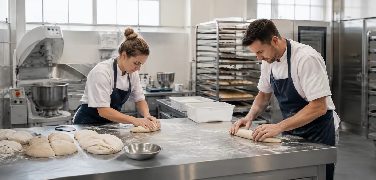 Edelstahl-Arbeitsbereich für Handwerk und Produktion
