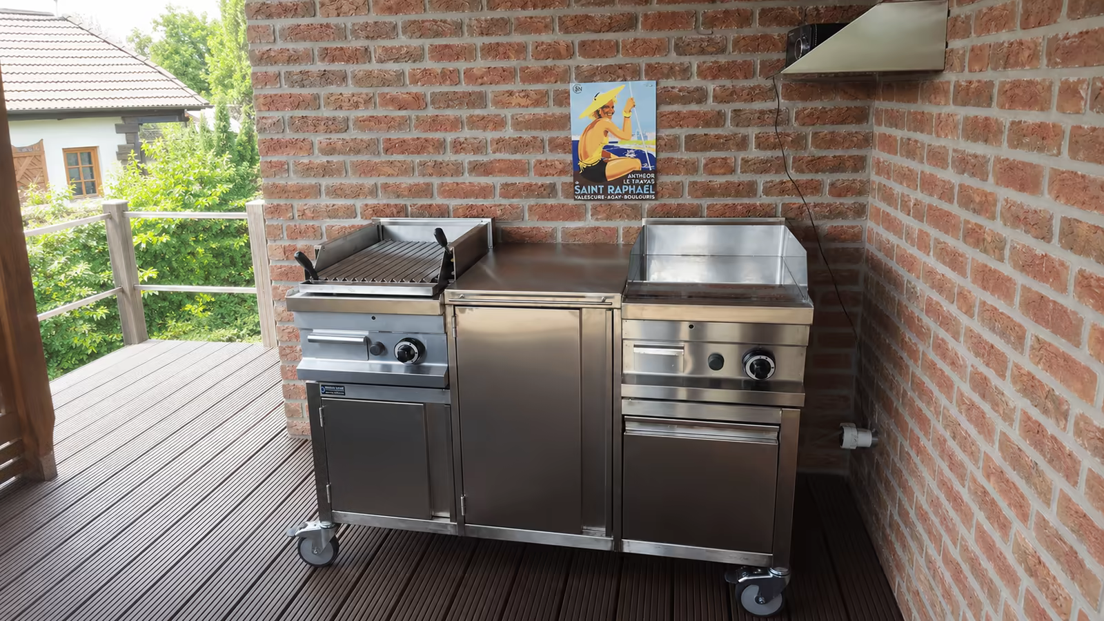 kompaktes Outdoorküchenmodul